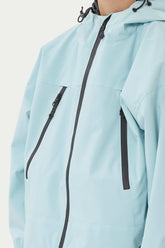 Boy's Ice Blue Detachable Ear Hood Waterproof Insulated Snow Jacket